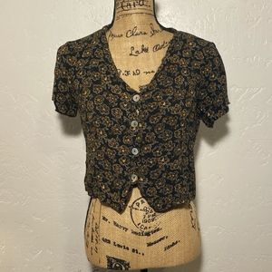Studio JPR V-neck cropped blouse , size medium